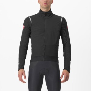 Castelli ALPHA DOPPIO ROS Jakker Herre Svarte Sølv Mørke | 697354MXN