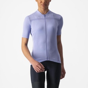 Castelli ANIMA 4 Jersey Dame Lilla Hvite | 082975YMN