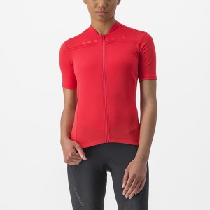 Castelli ANIMA 4 Jersey Dame Rød | 476305WYX