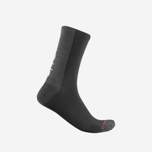 Castelli BANDITO WOOL 18 Sokker Herre Svarte | 395620JPU