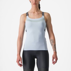 Castelli BAVETTE TOP Jersey Dame Blå Mørke Grå Blå | 672381RSM