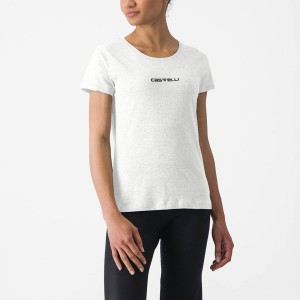 Castelli CASTELLI CLASSICO W TEE Casual Dame Hvite | 697328LZP