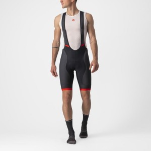 Castelli COMPETIZIONE KIT Shorts Med Smekke Herre Svarte Rød | 507419BSR