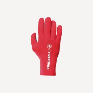 Castelli DILUVIO C Hansker Herre Rød | 853192UTQ