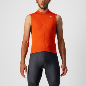 Castelli ENTRATA VI SLEEVELESS Jersey Herre Rød Mørke Grå Hvite | 396548UZF