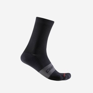 Castelli ESPRESSO 15 Sokker Herre Svarte | 492758BGI