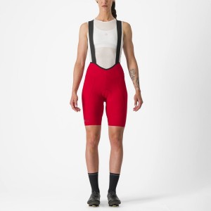 Castelli ESPRESSO W DT Shorts Med Smekke Dame Rød | 425680HVY