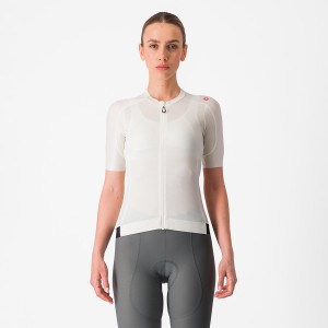 Castelli ESPRESSO W Jersey Dame Hvite Mørke Grå | 285104IGH