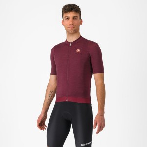 Castelli ESSENZA Jersey Herre Burgunder | 653821UYI