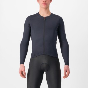 Castelli FLY LS Jersey Herre Svarte | 749035DIP