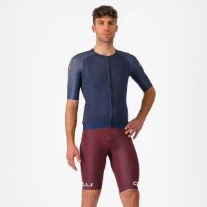 Castelli FREE AERO RC CLASSIC Shorts Med Smekke Herre Dyp Burgunder Hvite | 691508FVA