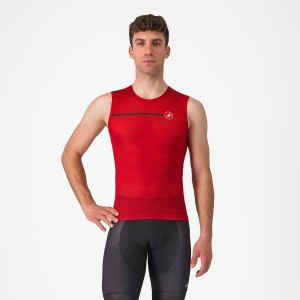 Castelli INSIDER SLEEVELESS Jersey Herre Mørke Rød | 582064CWI