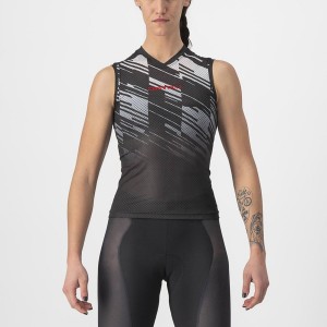 Castelli INSIDER W SLEEVELESS Jersey Dame Svarte | 286790TVN