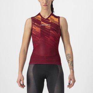 Castelli INSIDER W SLEEVELESS Jersey Dame Burgunder | 389405RYZ