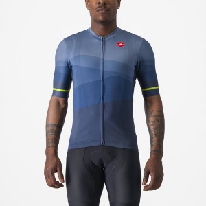 Castelli ORIZZONTE Jersey Herre Blå Lyse Grå Blå | 817953JTM