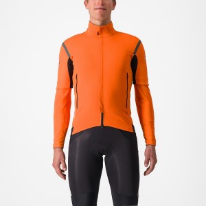 Castelli PERFETTO RoS 2 CONVERTIBLE Jakker Herre Rød Oransje Mørke Grå | 574319EFU