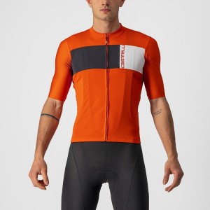 Castelli PROLOGO 7 Jersey Herre Rød Svarte Hvite | 083659YDF