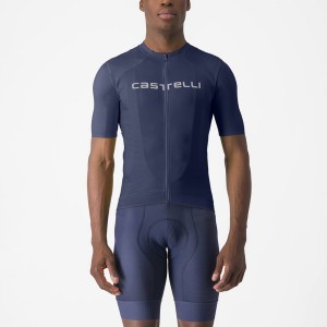 Castelli PROLOGO LITE Jersey Herre Blå Hvite | 409578BXL