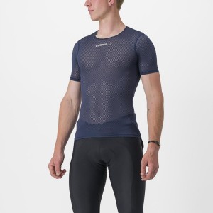 Castelli PRO MESH 2.0 SHORT SLEEVE Basislag Herre Blå | 145728UBF