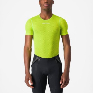 Castelli PRO MESH 2.0 SHORT SLEEVE Basislag Herre Lyse Grønn | 978234UVG