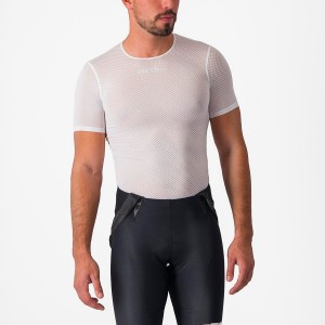 Castelli PRO MESH 2.0 SHORT SLEEVE Basislag Herre Hvite | 741590YMI