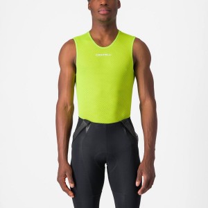 Castelli PRO MESH 2.0 SLEEVELESS Basislag Herre Lyse Grønn | 516079GSE