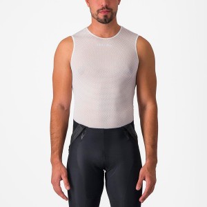 Castelli PRO MESH 2.0 SLEEVELESS Basislag Herre Hvite | 012536TJB