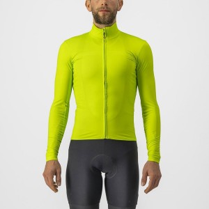 Castelli PRO THERMAL MID LS Jersey Herre Lyse Grønn | 186390ECM