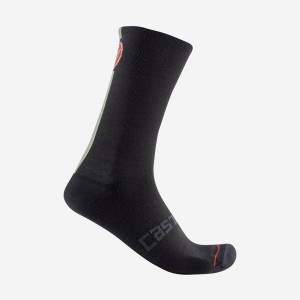 Castelli RACING STRIPE 18 Sokker Herre Svarte | 065983YEM