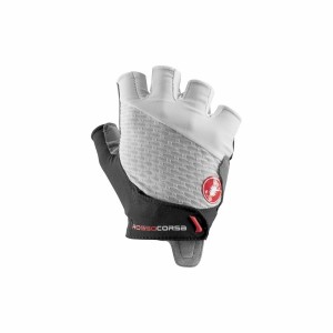 Castelli ROSSO CORSA 2 W Hansker Dame Hvite | 382560KQE