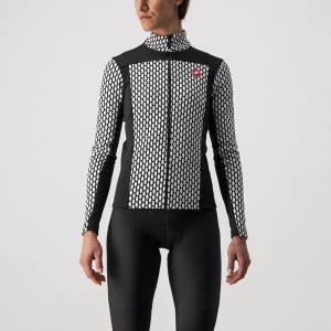 Castelli SFIDA 2 FZ Jersey Dame Svarte Hvite | 846179UWZ