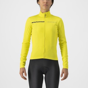 Castelli SINERGIA 2 FZ Jersey Dame Gul Mørke Grå | 549601OWX