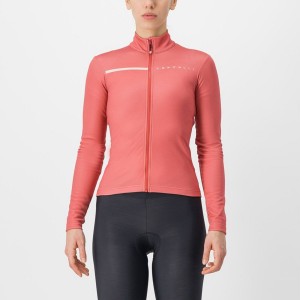 Castelli SINERGIA 2 FZ Jersey Dame Rød Pisket Krem Rosa | 946783JPN