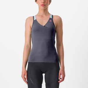 Castelli SOLARIS TOP Jersey Dame Blå Blå | 805142SQL