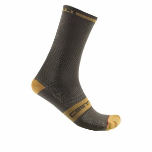 Castelli SUPERLEGGERA T 18 Sokker Herre Dyp Grønn | 314209OQB