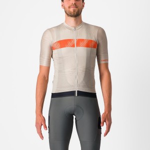 Castelli UNLIMITED ENDURANCE Jersey Herre Sølv Oransje Rød | 604721NGB