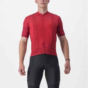 Castelli UNLIMITED TERRA Jersey Herre Mørke Rød | 537204EVN