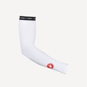 Castelli UPF 50 + LIGHT ARM SLEEVES Armvarmer Herre Hvite | 491532EMG