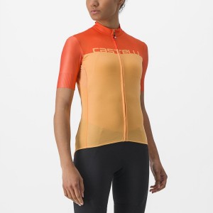 Castelli VELOCISSIMA Jersey Dame Oransje Dyp Rød | 763849UDI