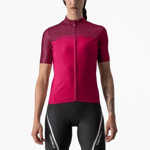 Castelli VELOCISSIMA Jersey Dame Rød Burgunder | 687534FWZ