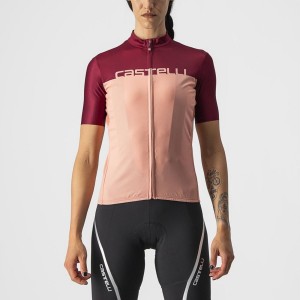 Castelli VELOCISSIMA Jersey Dame Rosa Burgunder | 241508VZX