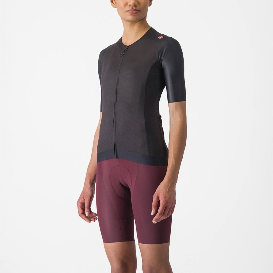 Castelli AERO PRO 7.0 W Jersey Dame Svarte | 483205QZA