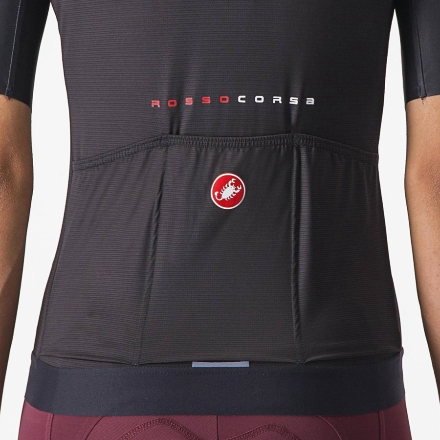 Castelli AERO PRO 7.0 W Jersey Dame Svarte | 483205QZA