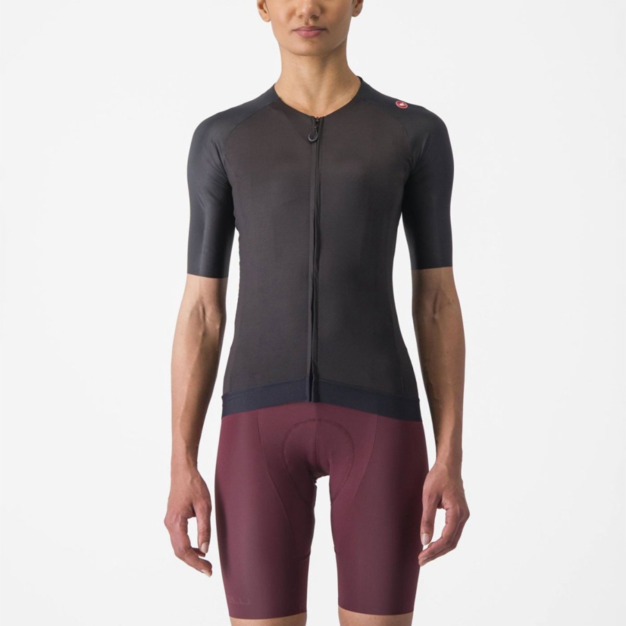 Castelli AERO PRO 7.0 W Jersey Dame Svarte | 483205QZA