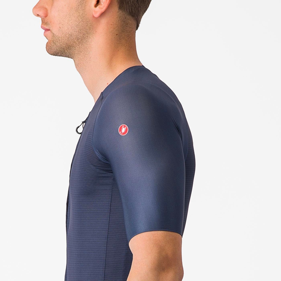 Castelli AERO RACE 7.0 Jersey Herre Blå | 549826MKZ