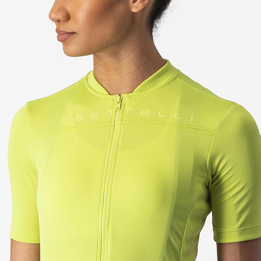 Castelli ANIMA 4 Jersey Dame Lyse Grønn | 473501QYV