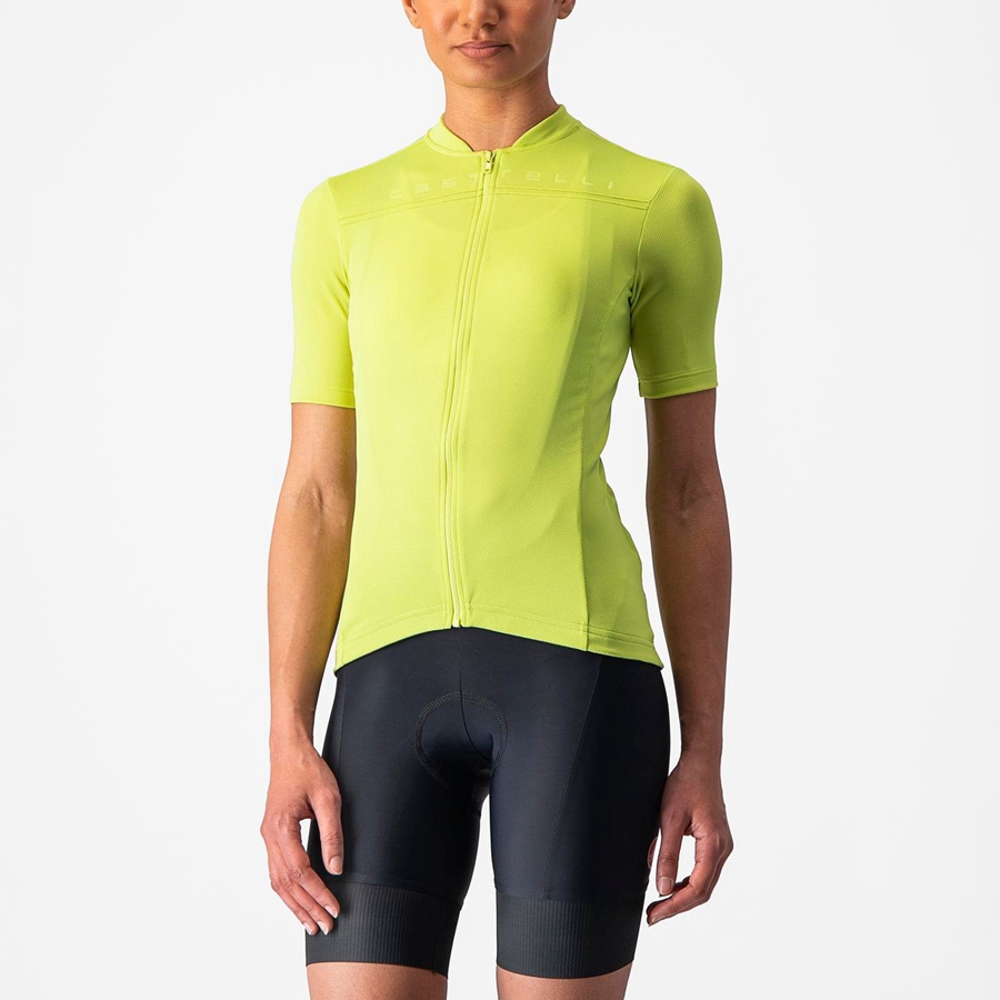 Castelli ANIMA 4 Jersey Dame Lyse Grønn | 473501QYV