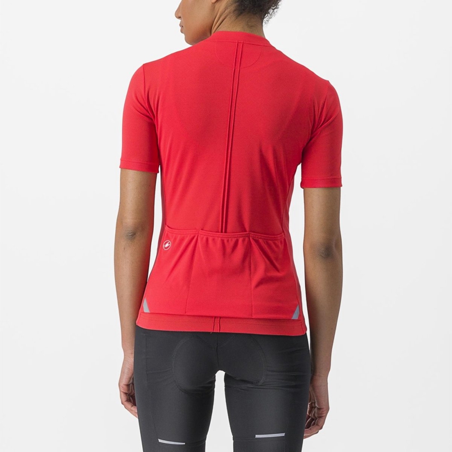 Castelli ANIMA 4 Jersey Dame Rød | 476305WYX