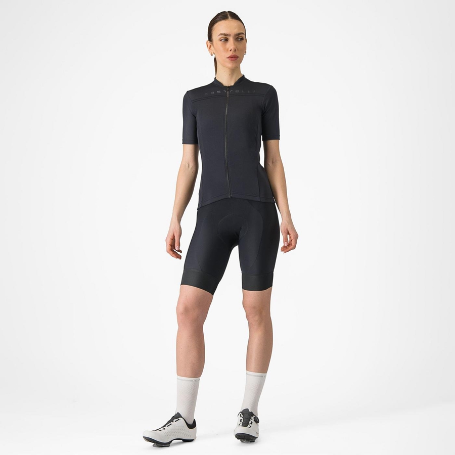 Castelli ANIMA 4 Jersey Dame Svarte | 725419LVR