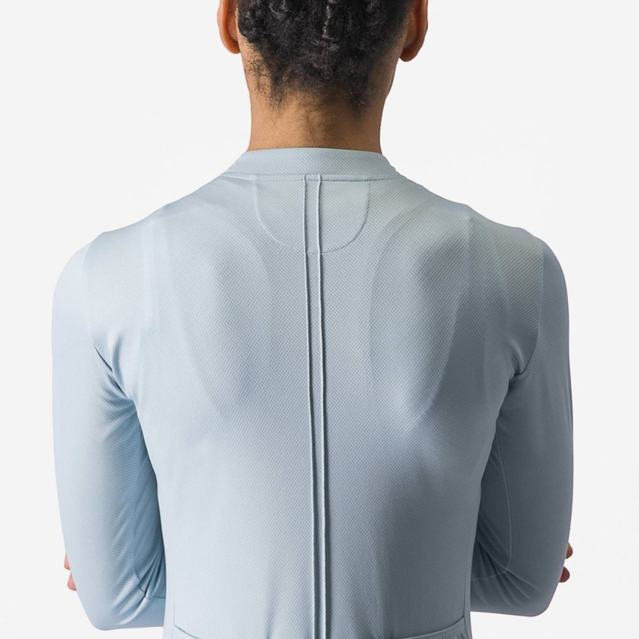 Castelli ANIMA 4 LONG SLEEVE Jersey Dame Blå | 692574UGA